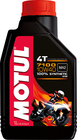Cинтетическое масло Motul 10w40 для мотоциклов 1 л.