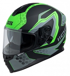 Шлем интеграл IXS HX 1100 2.2 чёрно-зелёный