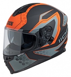 Шлем интеграл IXS HX 1100 2.2 чёрно-оранжевый